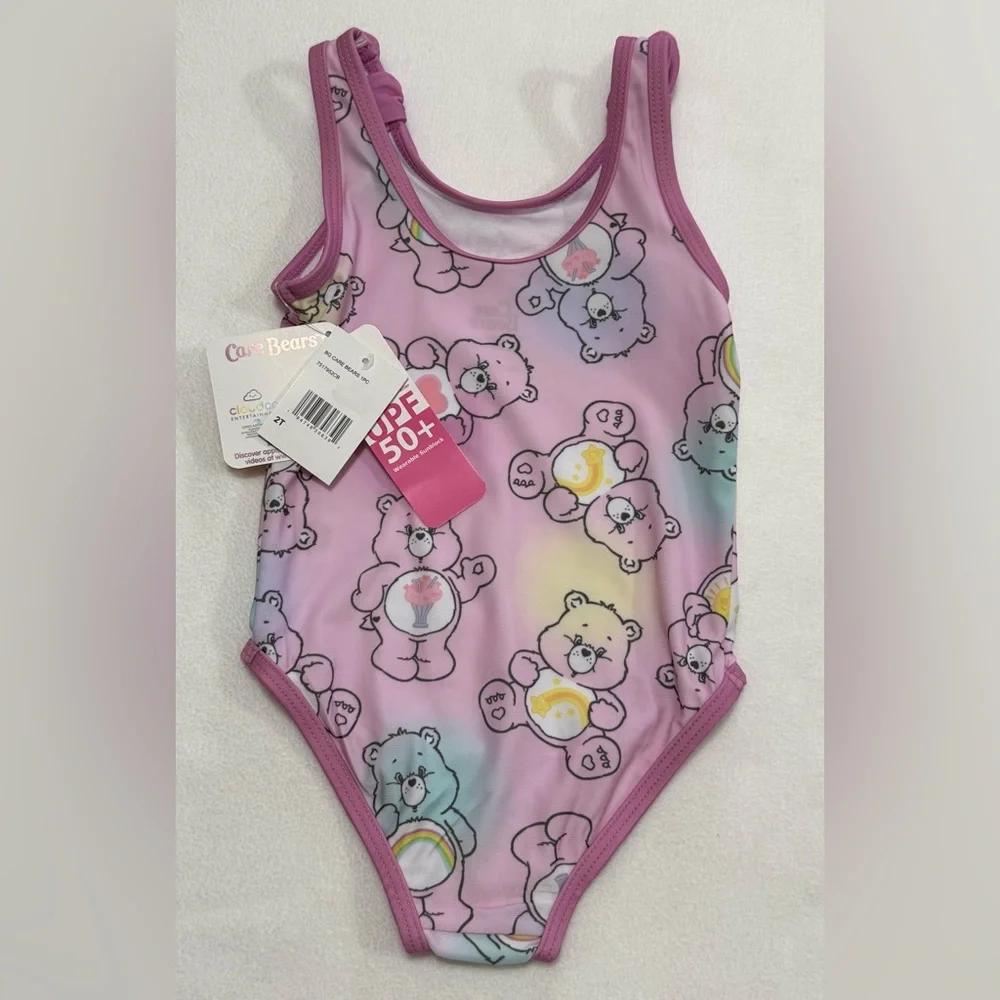 Care Bears 2T and 3T Toddler 1-Pc Multicolor Pastels With Care Bear Design NWT